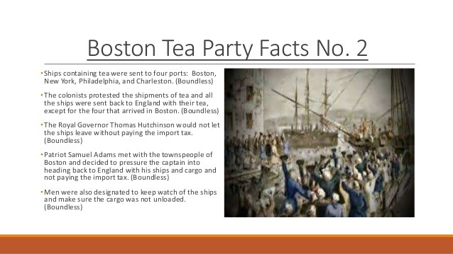 Boston Tea Party Facts For Kids
 Week 3 group project liz jennifer amy