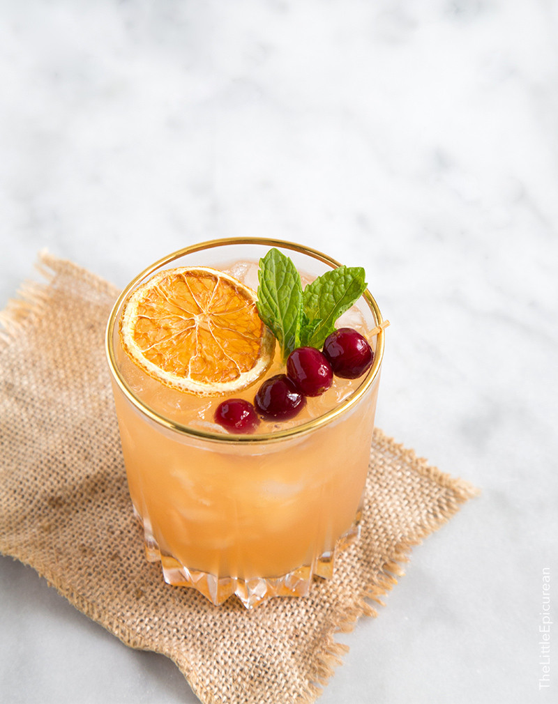 Bourbon Holiday Drinks
 Cranberry Orange Bourbon Cocktail The Little Epicurean