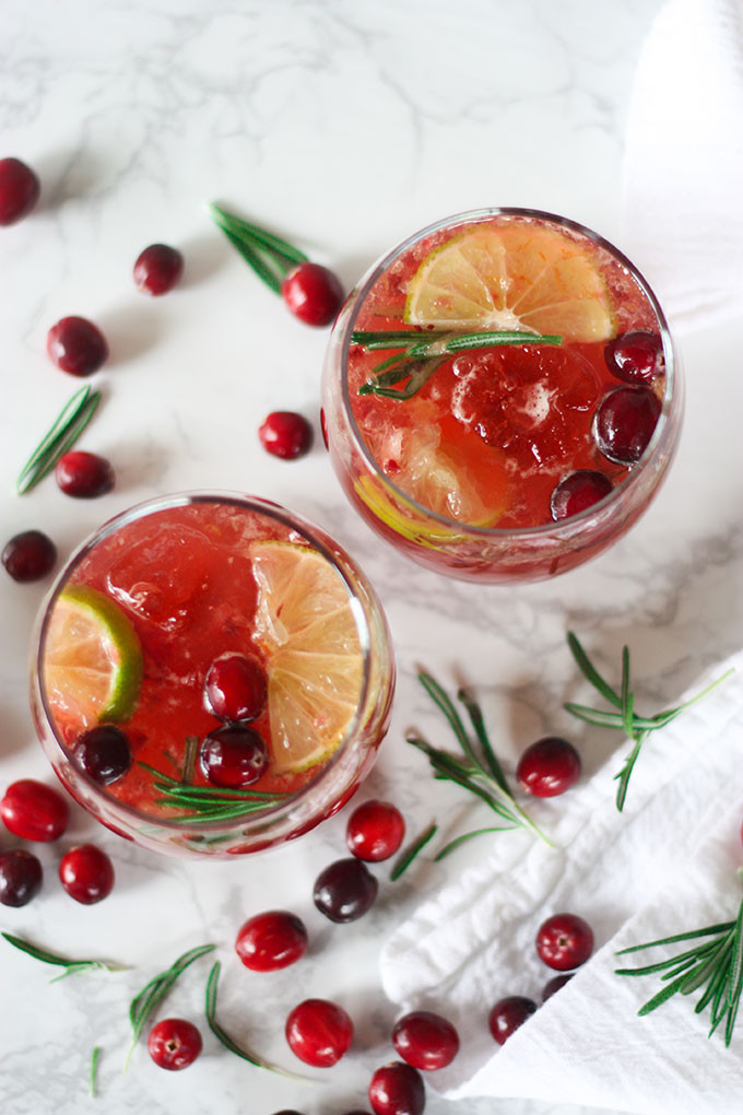 Bourbon Holiday Drinks
 Cranberry Rosemary Bourbon Cocktails