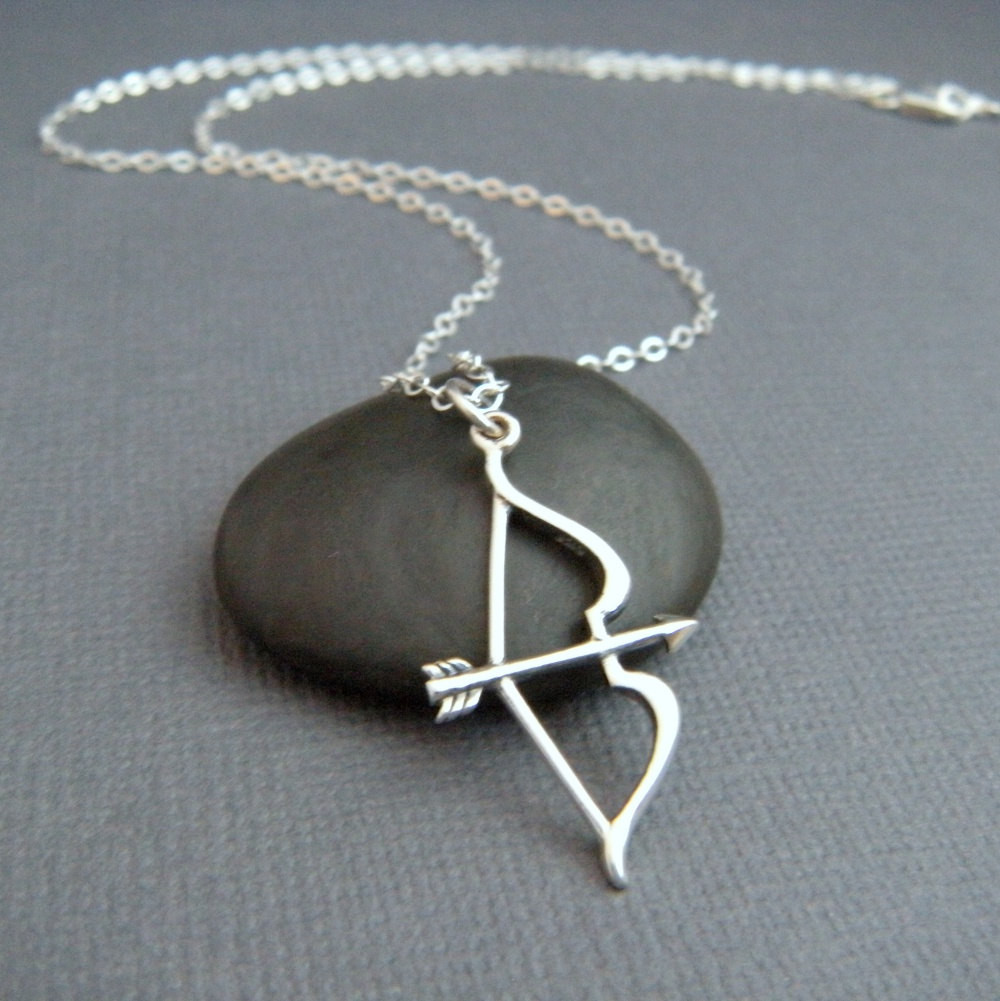 Bow And Arrow Necklace
 silver bow and arrow necklace sterling silver necklace