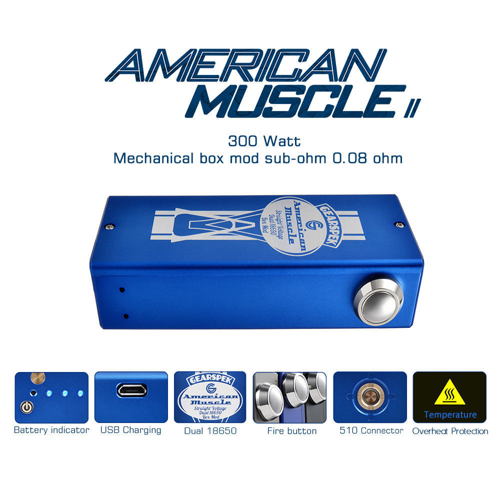 Box Mod Kit DIY
 American Muscle V2 300w Dual DIY Unregulated