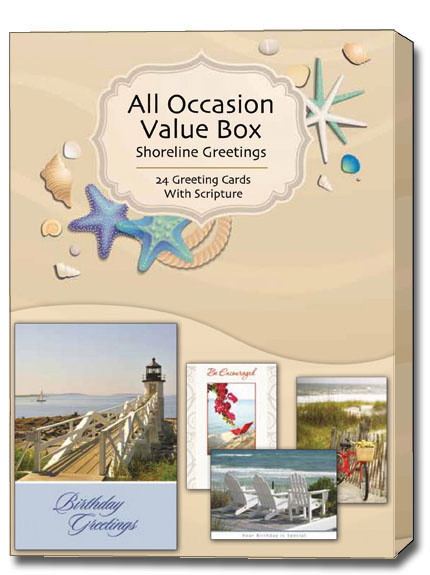Boxed Birthday Cards
 Shoreline Greetings All Occasion Assorted Box of 24