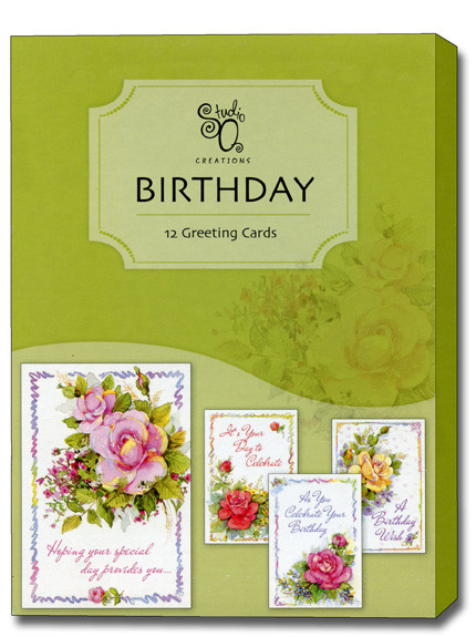 Boxed Birthday Cards
 Celebrating You Assorted Box of 12 Birthday Cards by