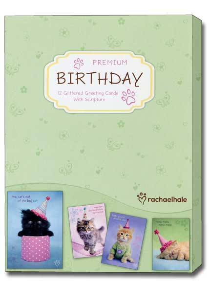 Boxed Birthday Cards
 Curious Kittens 12 Boxed Assorted Christian Birthday Cards