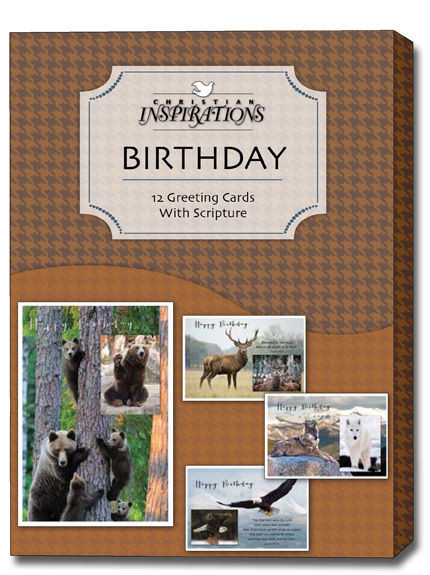 Boxed Birthday Cards
 Wild and Free Assorted Box of 12 Christian Birthday