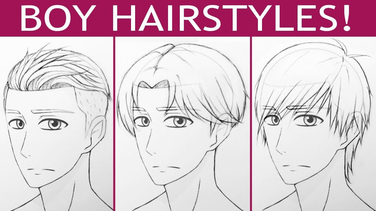 Boy Anime Hairstyle
 How to Draw 3 Manga Boy Hairstyles