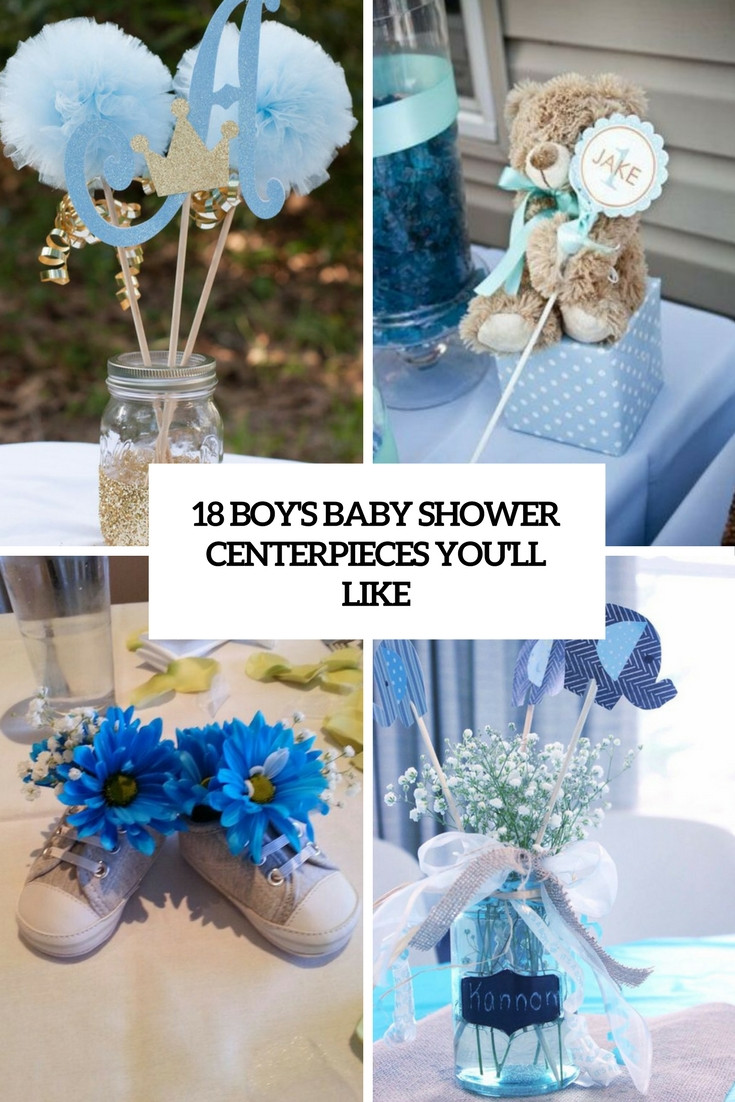 Boy Baby Shower Table Decoration Ideas
 18 Boys’ Baby Shower Centerpieces You’ll Like Shelterness