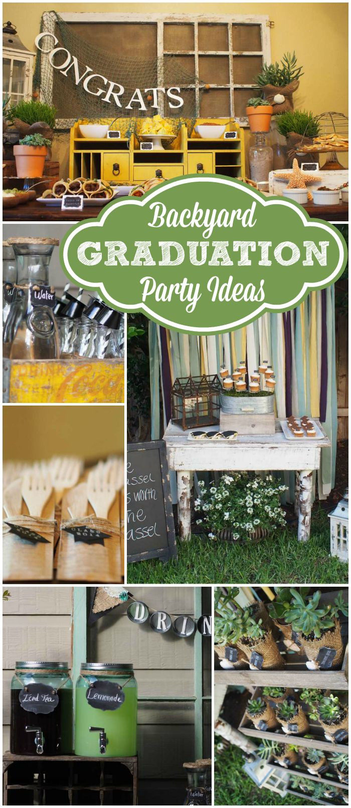 Boy Backyard Graduation Party Ideas
 Here s a trendy masculine outdoor graduation party See
