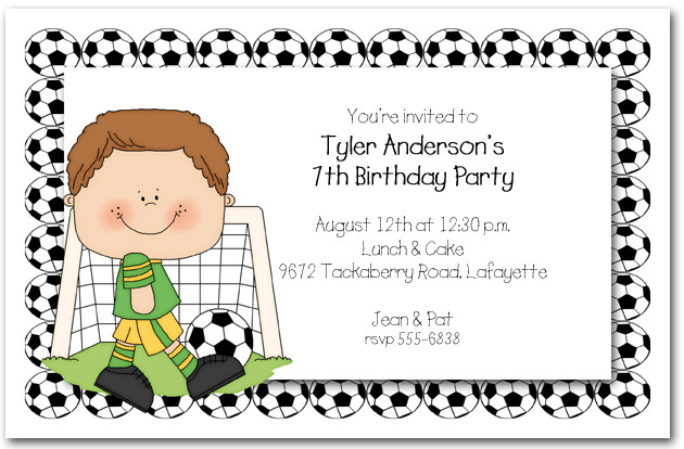 Boy Birthday Party Invitations
 Boys Soccer Time Party Invitations Soccer Invitations