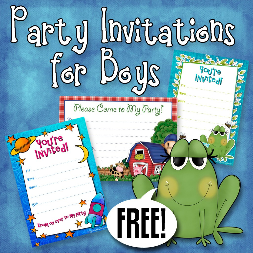 Boy Birthday Party Invitations
 Free Printable Boys Birthday Party Invitations