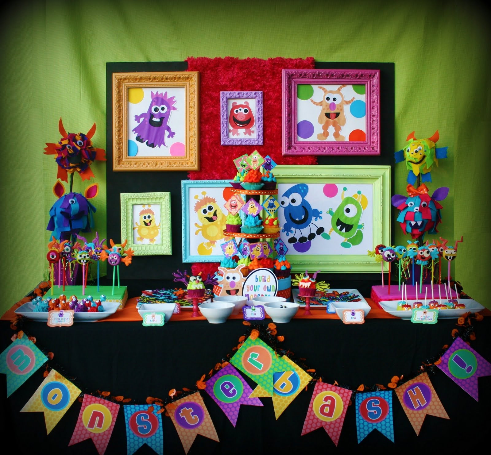 Boy Birthday Party
 Kara s Party Ideas Colorful Monster Bash Party