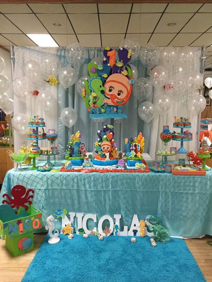 Boy Birthday Party
 Amazing dessert table at an under the sea birthday party