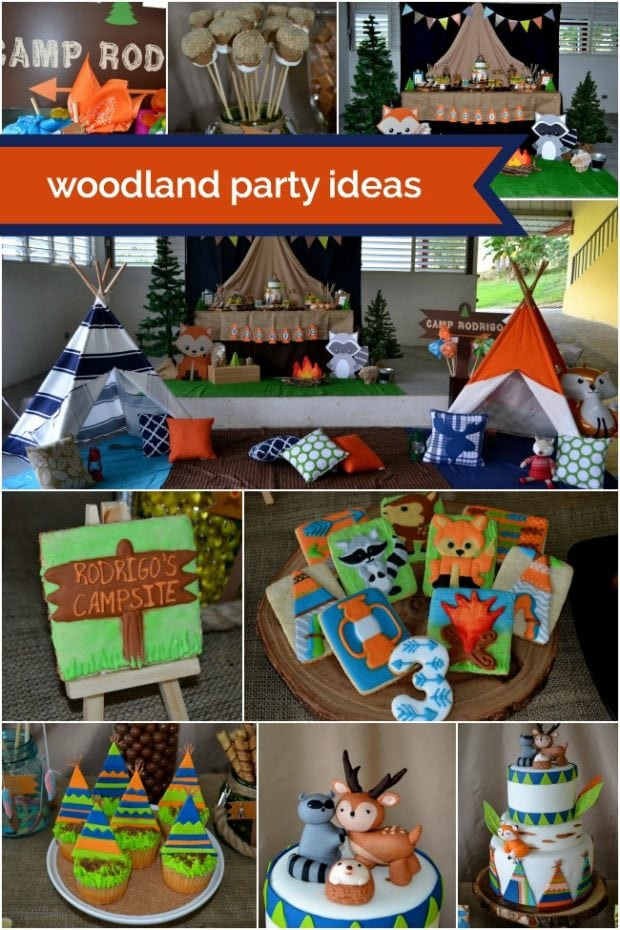 Boy Birthday Party
 Woodland Themed Camping Birthday Party Spaceships and