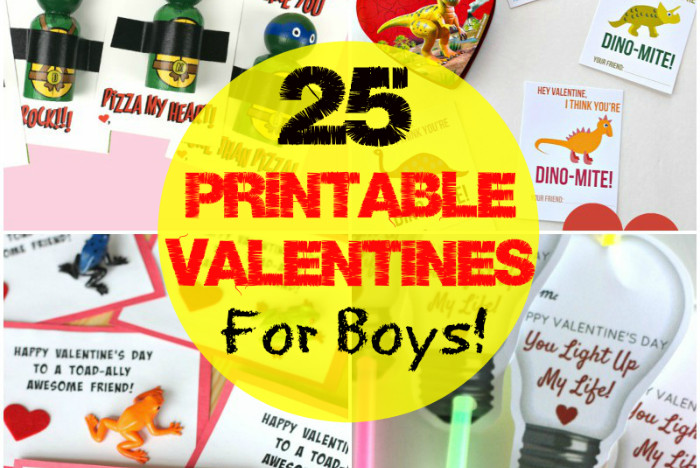 Boy Gift Ideas For Valentines
 25 Printable Valentines for Boys "Boy Approved" Valentines