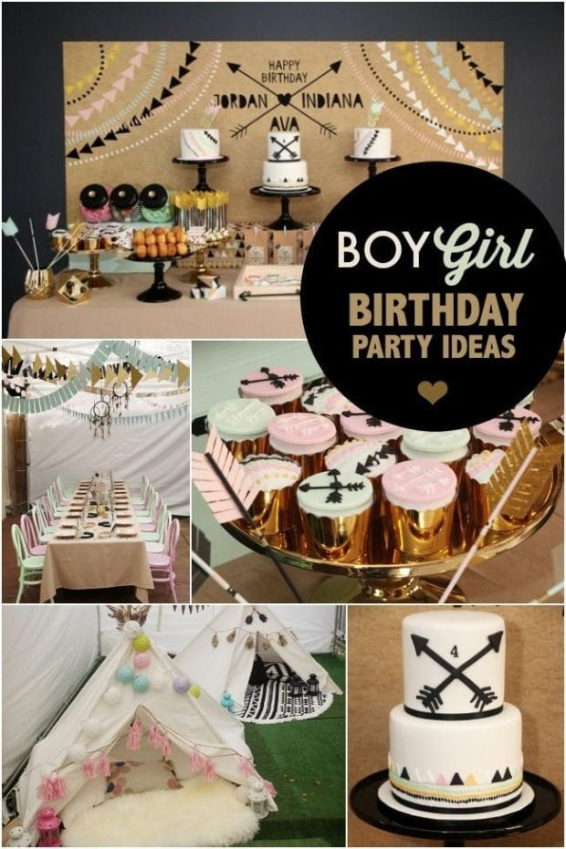 Boy Girl Birthday Party Ideas
 Aztec Inspired Boy Girl Sibling Birthday Party