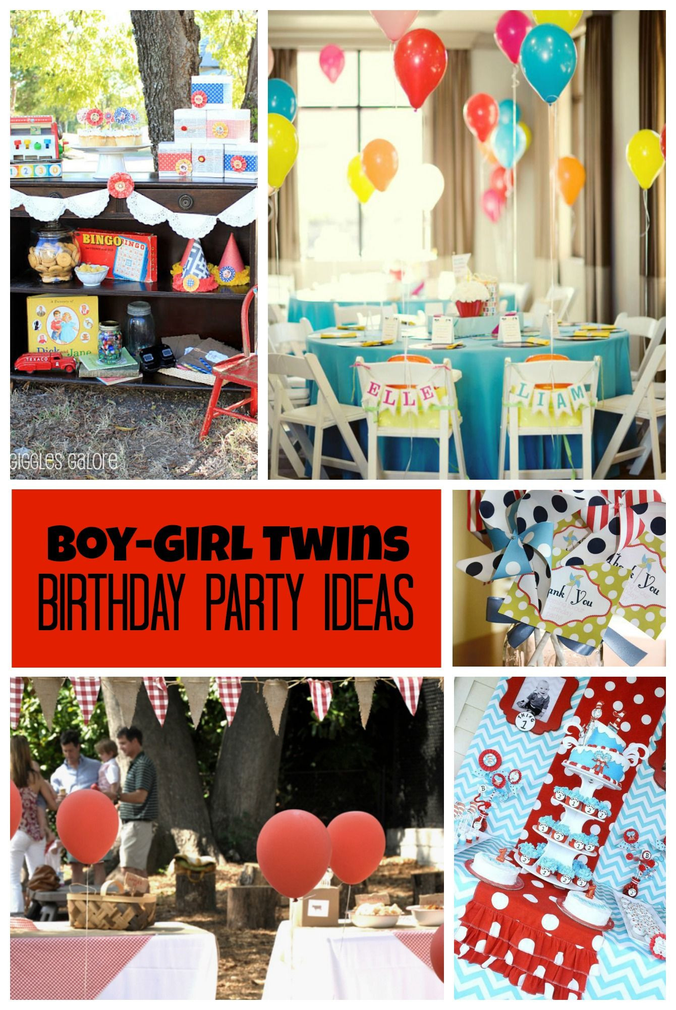 Boy Girl Birthday Party Ideas
 Birthday Party Ideas for Boy Girl Twins