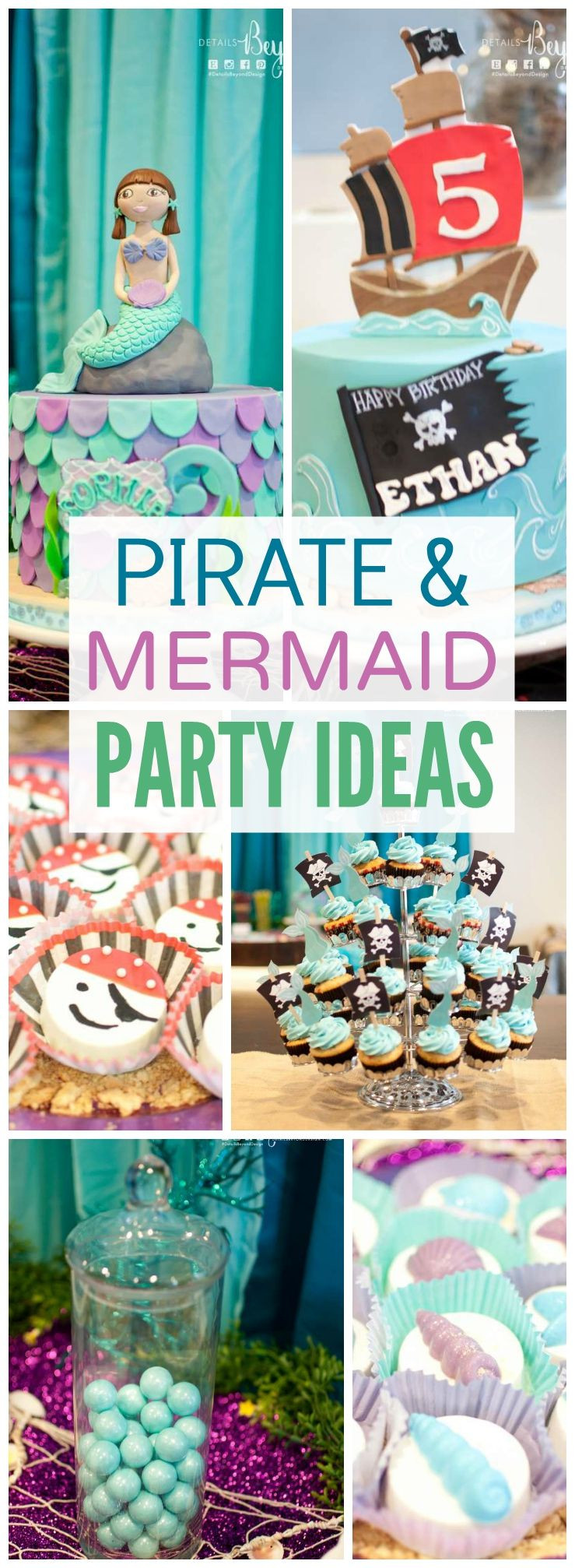 Boy Girl Birthday Party Ideas
 Pirate & Mermaid Under the Sea Birthday "Ethan