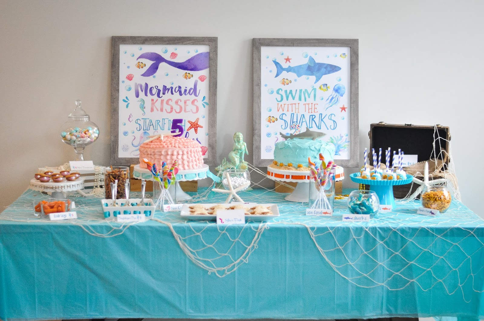 Boy Girl Birthday Party Ideas
 Under the Sea A joint Shark and Mermaid Birthday Party