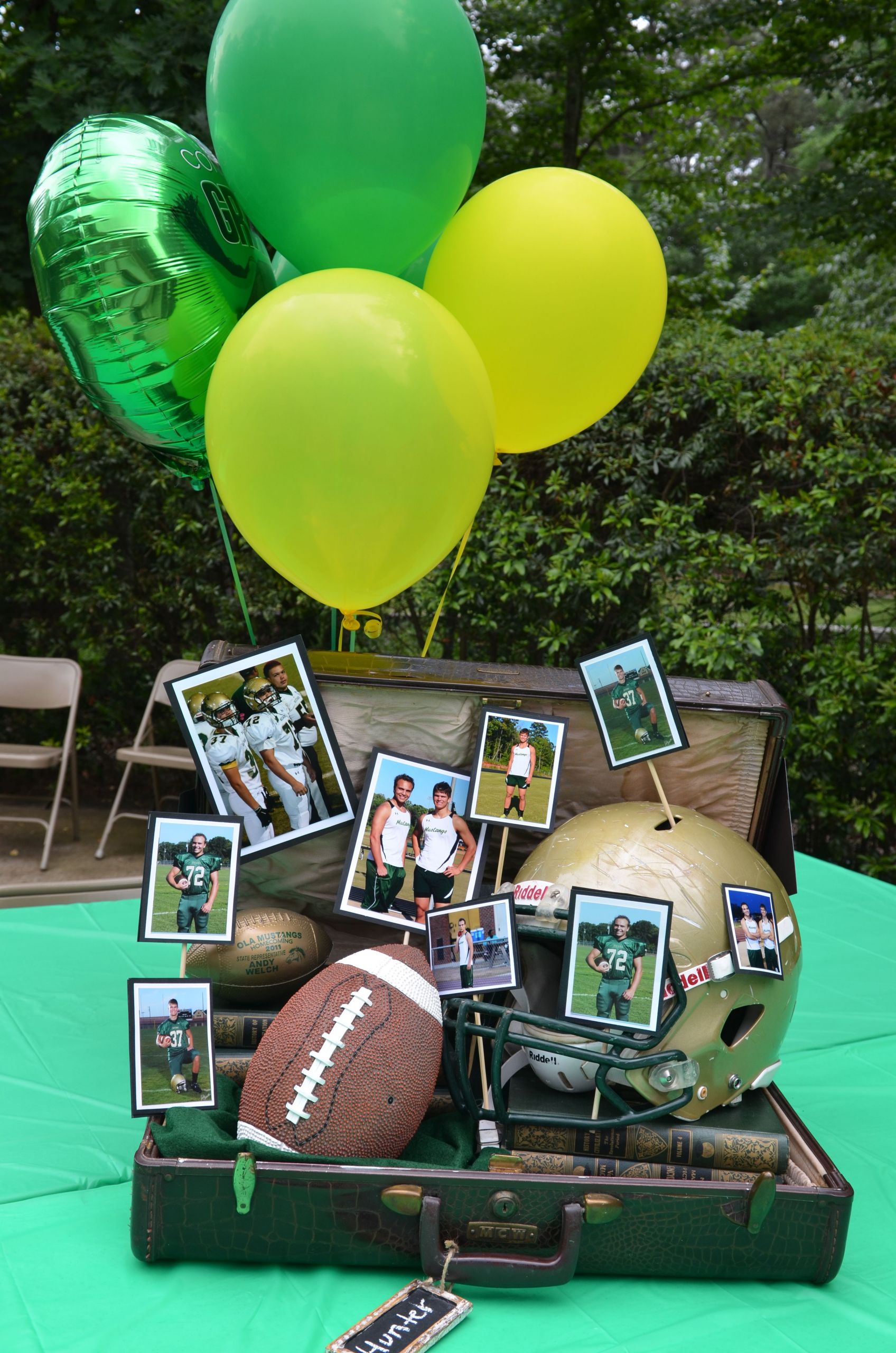 Boy High School Graduation Party Ideas
 Centerpiece for Boys could easily change this up for