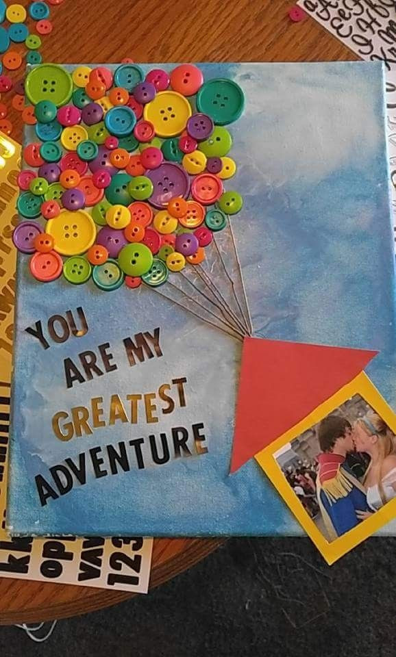 Boyfriend Gift Ideas Pinterest
 Up themed canvas Perfect t for my boyfriend Disney