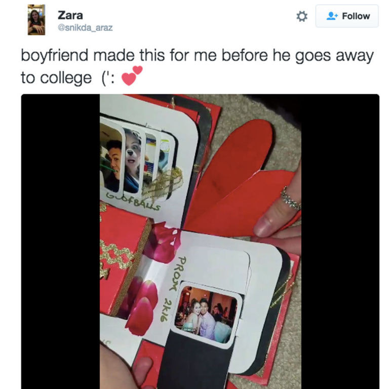 Boyfriend Leaving For College Gift Ideas
 Boyfriend Leaving for College Gives His Girlfriend the
