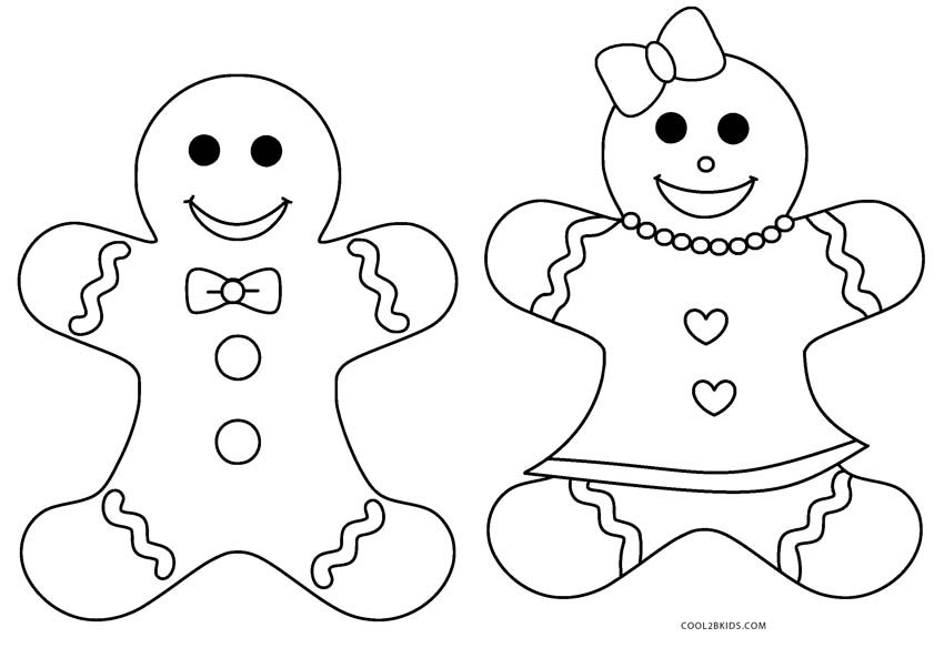 Boys And Girls Coloring Pages
 Free Printable Gingerbread Man Coloring Pages For Kids