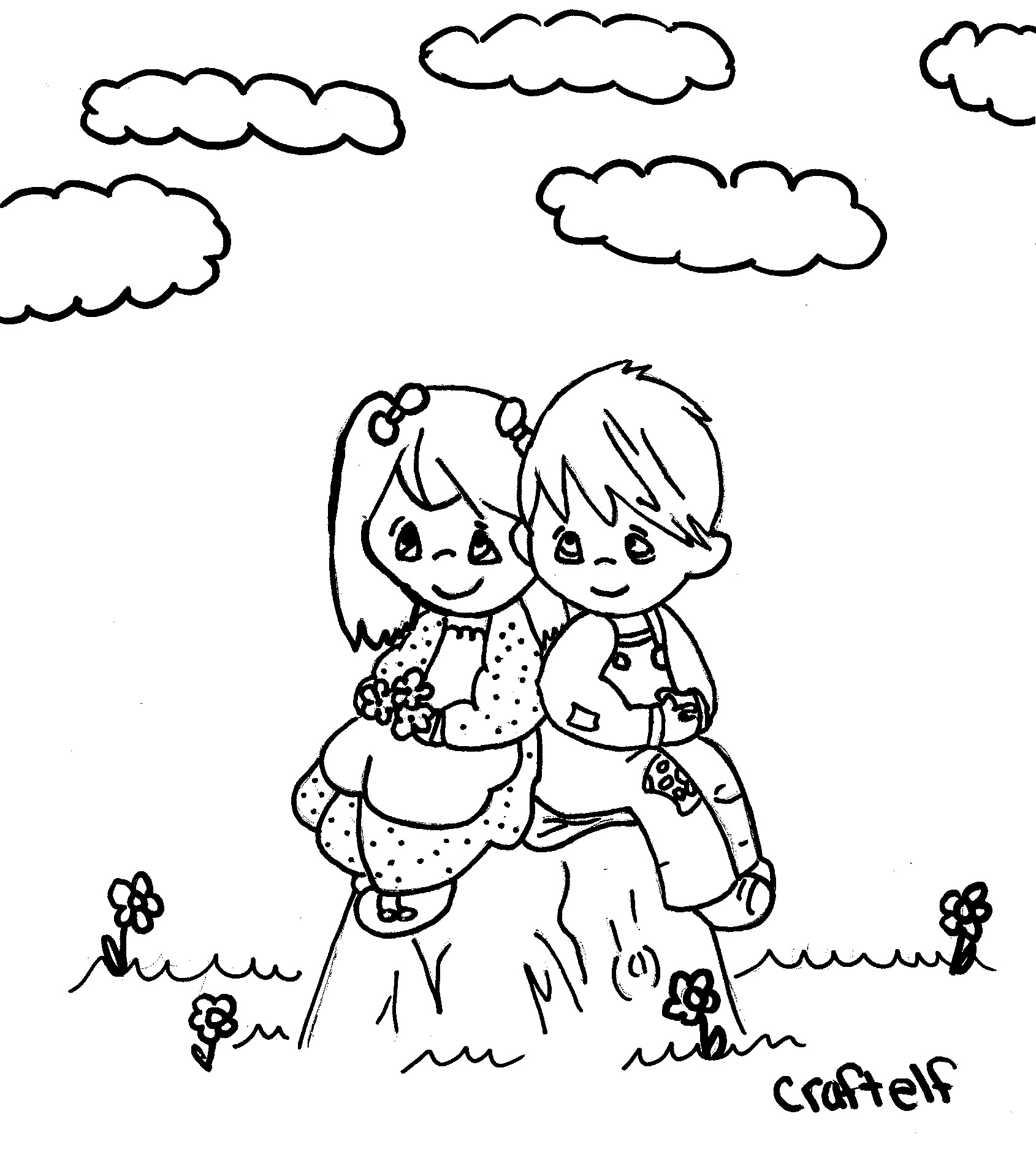 Boys And Girls Coloring Pages
 Free printable People themed coloring pages from Craft Elf