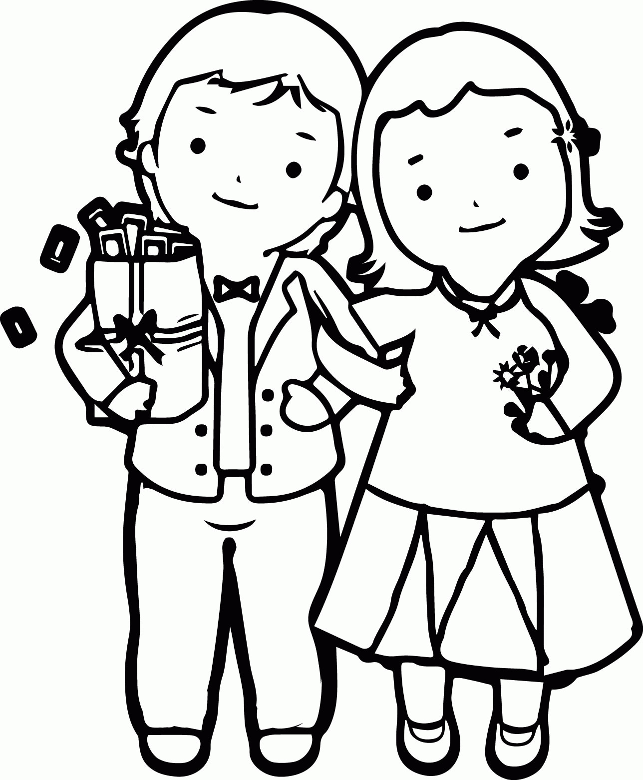 Boys And Girls Coloring Pages
 Coloring Page Boy And Girl Coloring Home