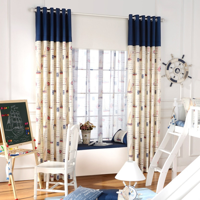 Boys Bedroom Curtain
 Blackout Curtain Fabrics And Tulle For Boys Bedroom Panel