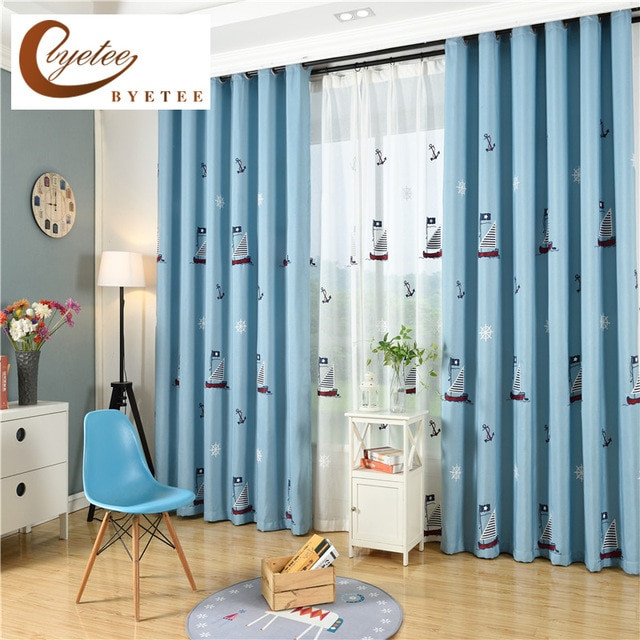 Boys Bedroom Curtain
 [byetee] Children Curtains For Living Blackout Embroidered