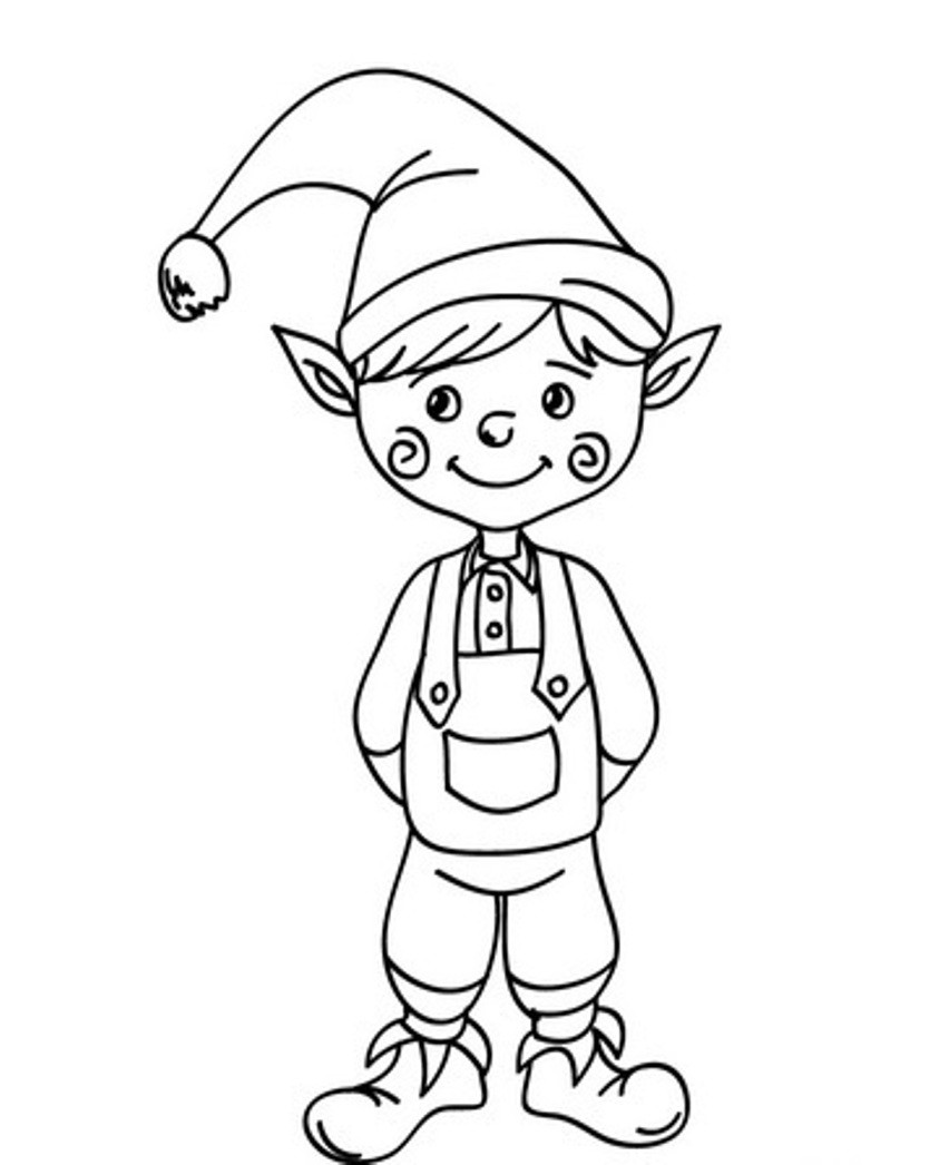 Boys Christmas Coloring Pages
 Free Printable Elf Coloring Pages For Kids