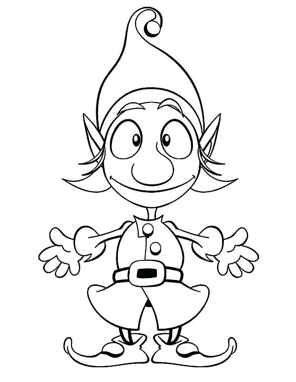 Boys Christmas Coloring Pages
 Cute Christmas Elf Coloring Pages at GetColorings