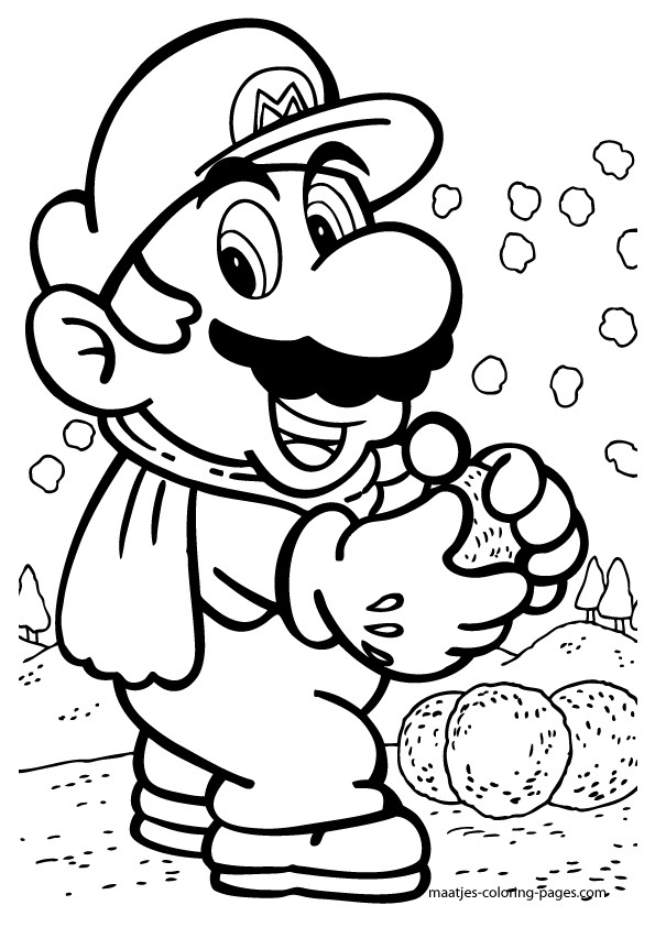 Boys Christmas Coloring Pages
 Print Mario Coloring Pages
