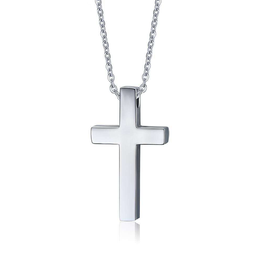Boys Cross Necklace
 Simple Cross Pendant for Children Boy Girl Stainless Steel