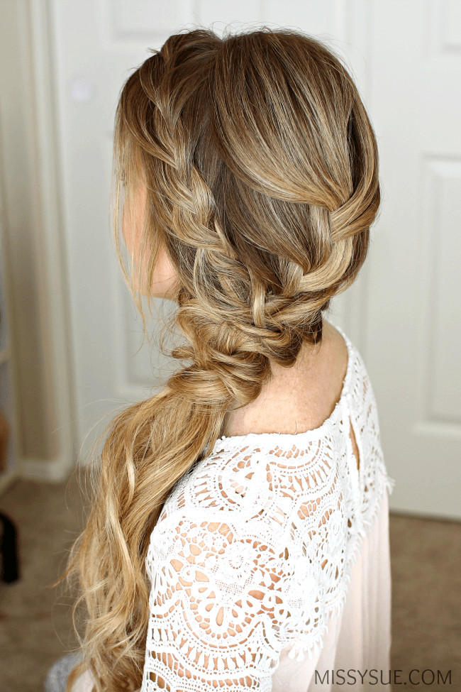 Braid Hairstyles For Prom
 Braided Side Swept Prom Hairstyle