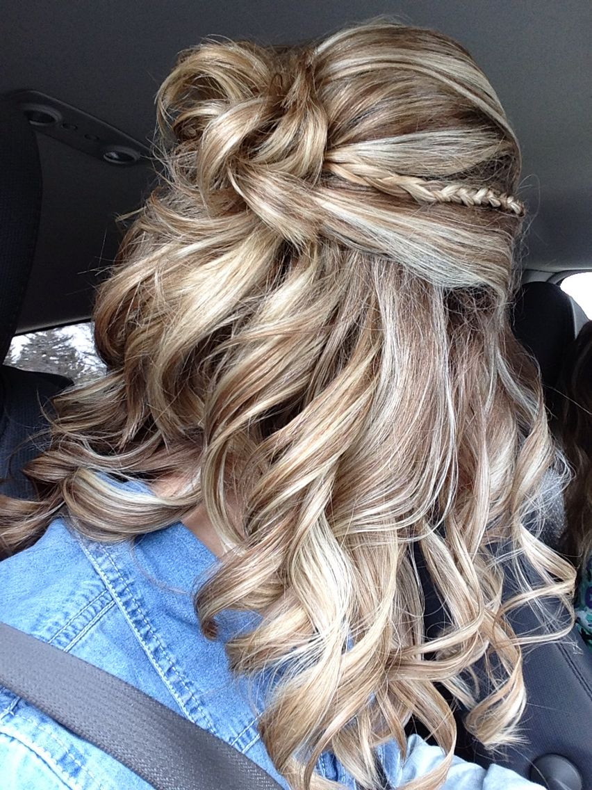 Braid Hairstyles For Prom
 Prom Hair 2015 Curly braid half up braids
