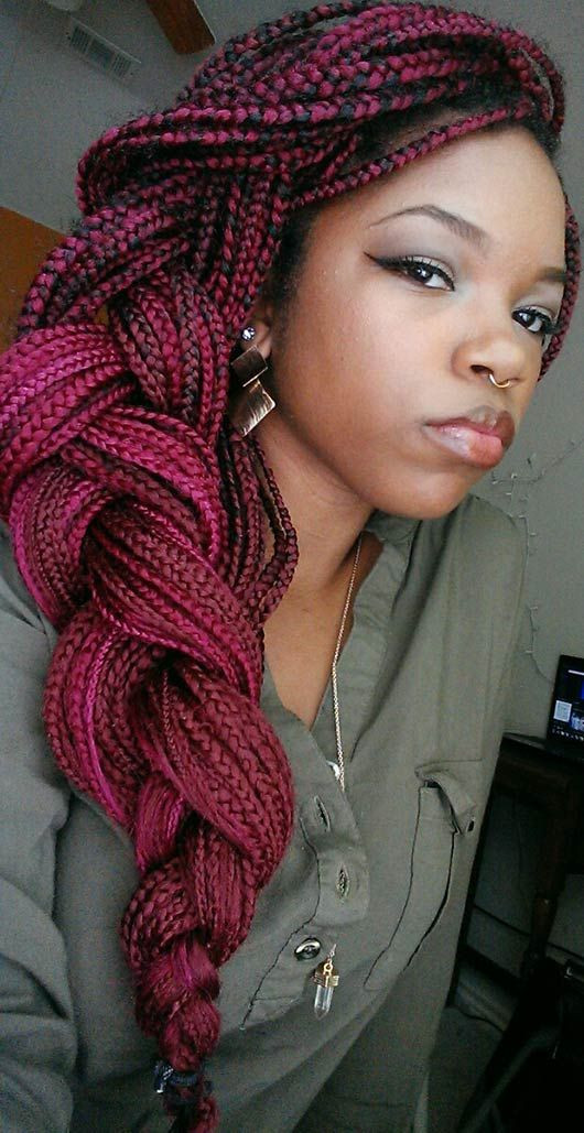 Braid Twists Hairstyle
 30 Awe Inspiring Red Box Braids Hairstyles You Will Love