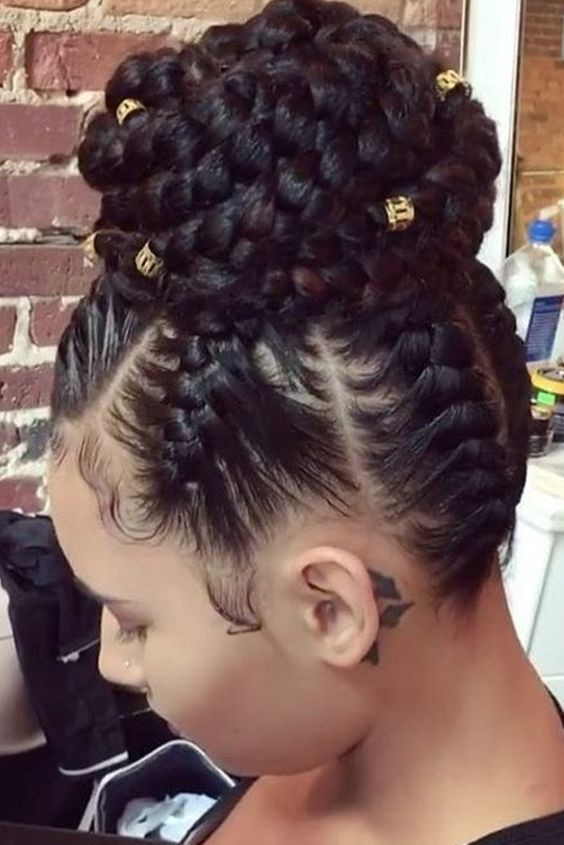 Braid Updo Hairstyles For Black Hair
 Pin by Vattire on Hairstyles