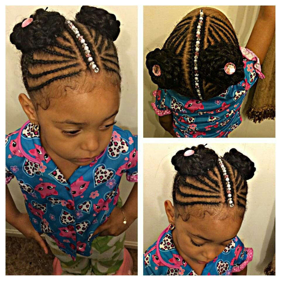 Braided Hairstyles For African Americans Little Girls
 Courtesy of friend Beads were sewn on afterwards