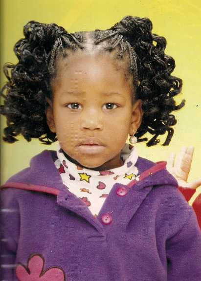 Braided Hairstyles For African Americans Little Girls
 curly ponytails hairstyle African American little girls
