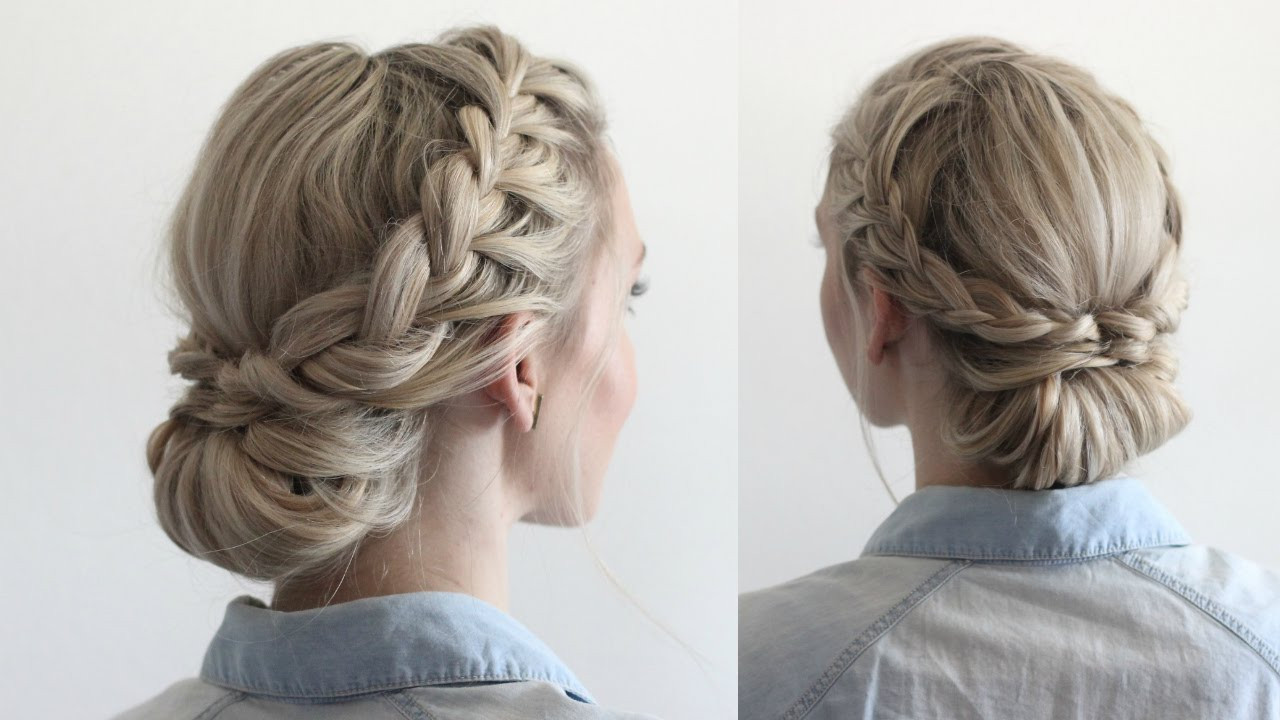 Braids Hairstyles Updos
 Double Braided Updo