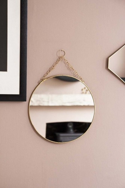 Brass Bathroom Mirror
 Round Brass Hanging Bathroom Mirror