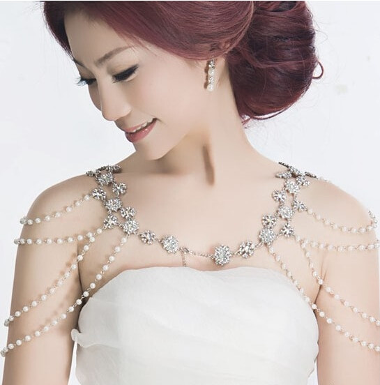Bridal Body Jewelry
 J02 Hot selling Wedding Body Jewelry Bride shoulder strap