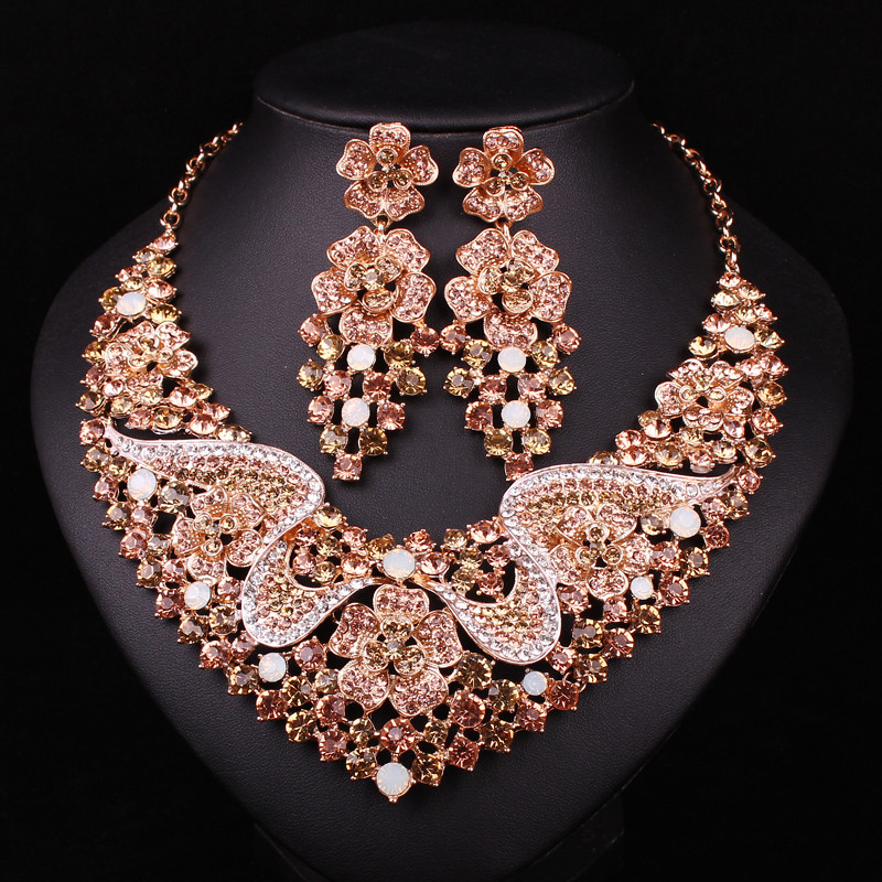 Bridal Party Jewelry Sets
 Fashion Bridal Jewelry Sets Wedding Necklace Earring For