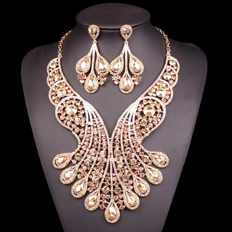 Bridal Party Jewelry Sets
 Fashion Crystal Bridal Jewelry Sets Wedding Party Costume
