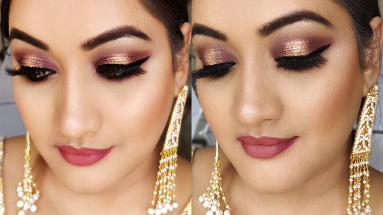 Bridal Party Makeup
 Indian Party Makeup Glitter eye makeup for wedding