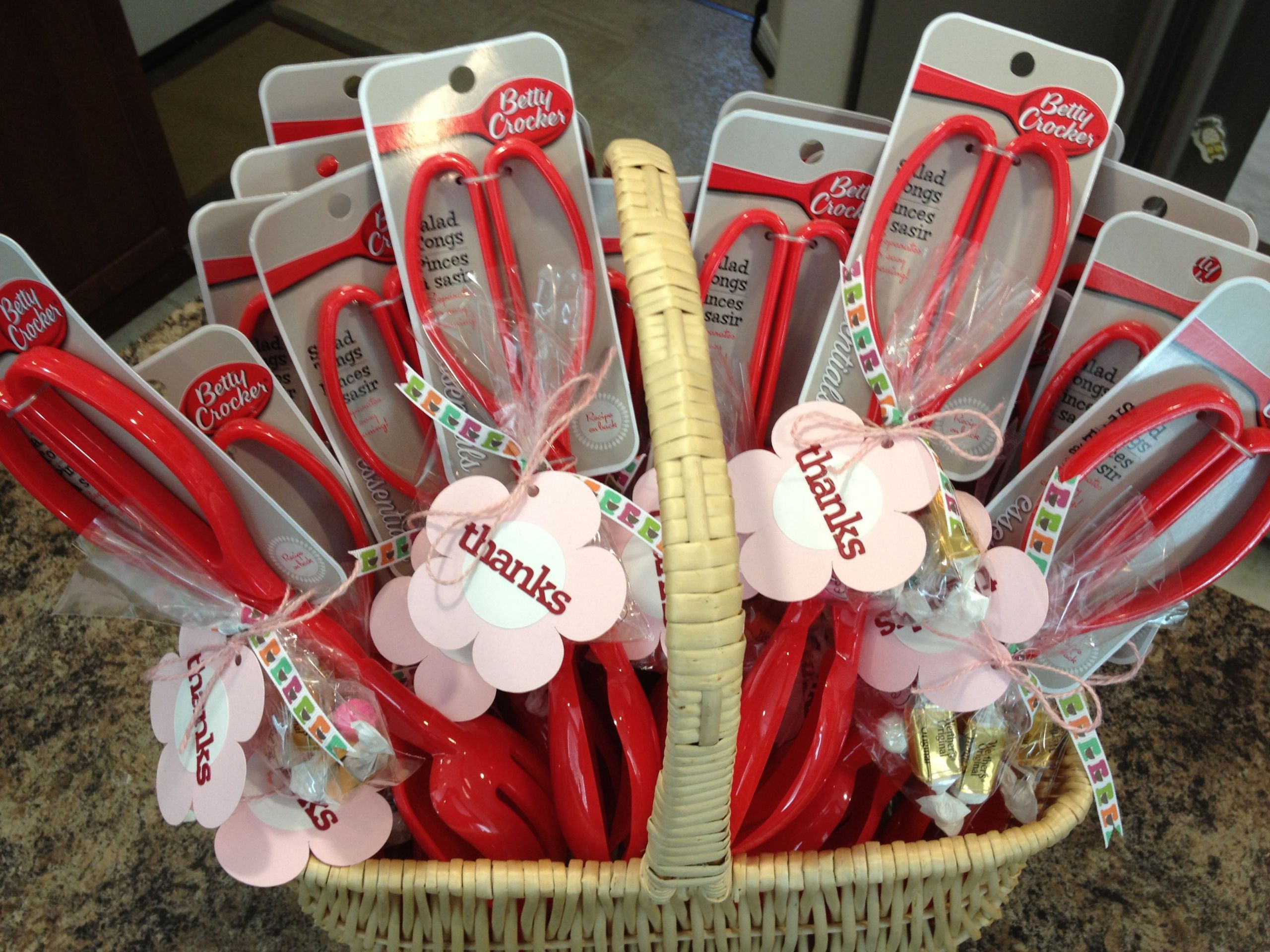 Bridal Shower Thank You Gift Ideas
 Favors for kitchen themed bridal shower Salad tongs with