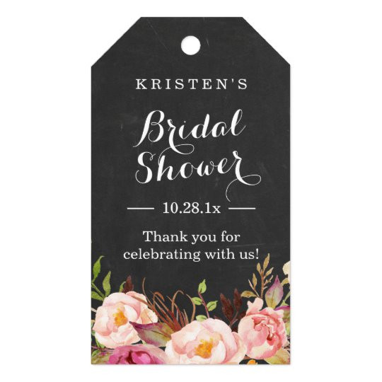 Bridal Shower Thank You Gift Ideas
 Pink Floral Chalkboard