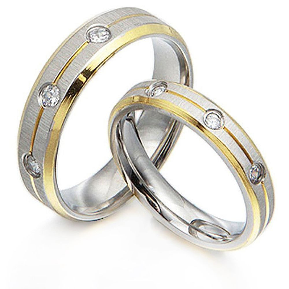 Bride And Groom Wedding Ring Sets
 Groom&Bride 18K Gold Diamonds Matching Wedding Bands