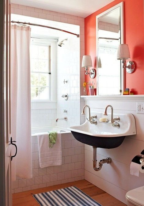 Bright Bathroom Colors
 bright orange bathroom Bathroom in orange color